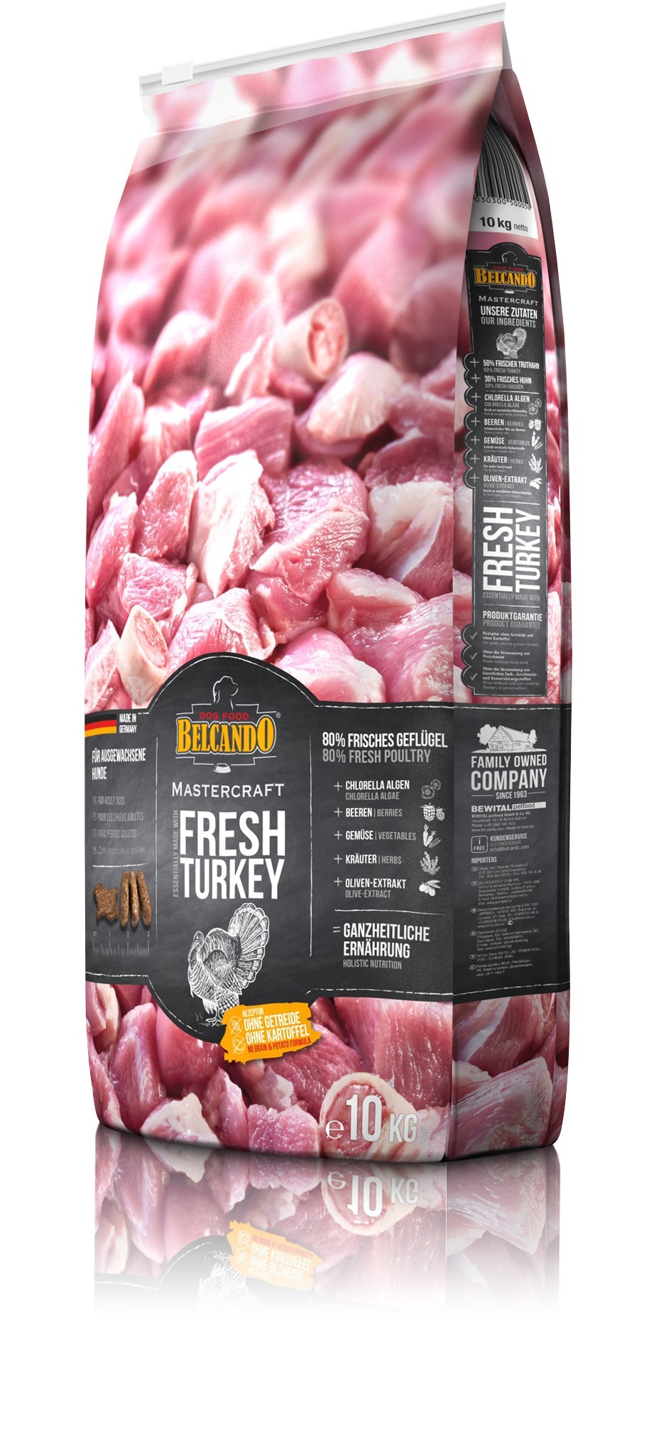BELCANDO MASTERCRAFT FRESH- TURKEY για ενήλικους σκύλους όλων των μεγεθών, με ολόφρεσκο ψαχνό κρέας πουλερικών- διπλής πρωτεΐνης 10kg